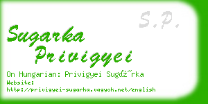 sugarka privigyei business card